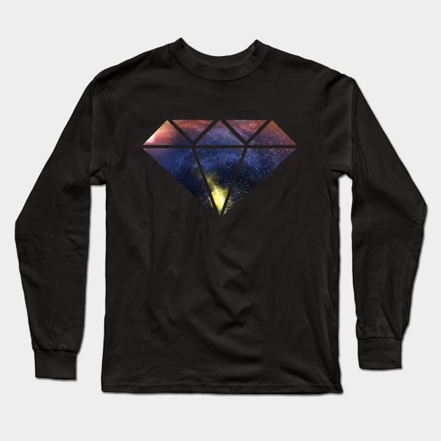 Diamond Galaxy Long Sleeve T-Shirt by artofiwan